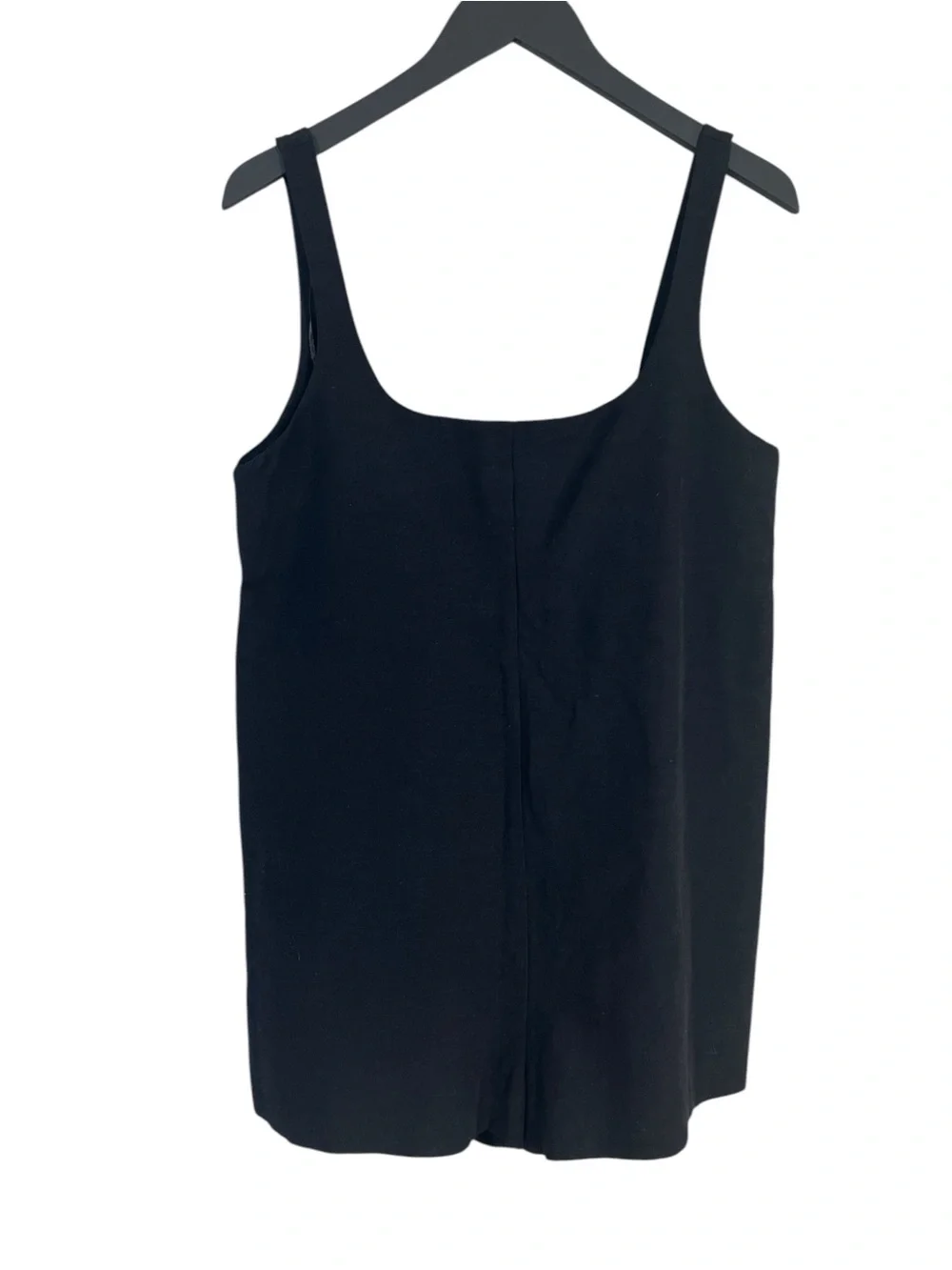 Zara Black Viscose Linen Cotton Blend Scoopneck Romper Size Medium